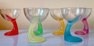 6 Jerba Arlecchino / Harlekien Ijscoupes / Dessert coupes beschikbaar voor biedingen