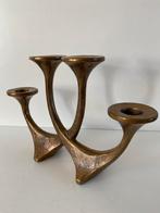 Michael Harjes . Brons kandelaar. Brutalist., Ophalen of Verzenden, Koper of Brons