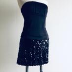 Geweldige sexy zwarte rok met glitter pailletten maat M, Maat 38/40 (M), Ophalen of Verzenden, Zo goed als nieuw