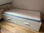 Mooi Brimnes bed NIEUW matras, lattenbodem en opbergruimte, 90 cm, Eenpersoons, Wit, Ophalen of Verzenden
