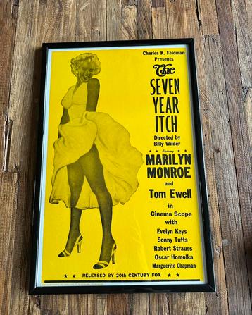 Marilyn Monroe Vintage "The Seven Year Itch" Poster Movie beschikbaar voor biedingen