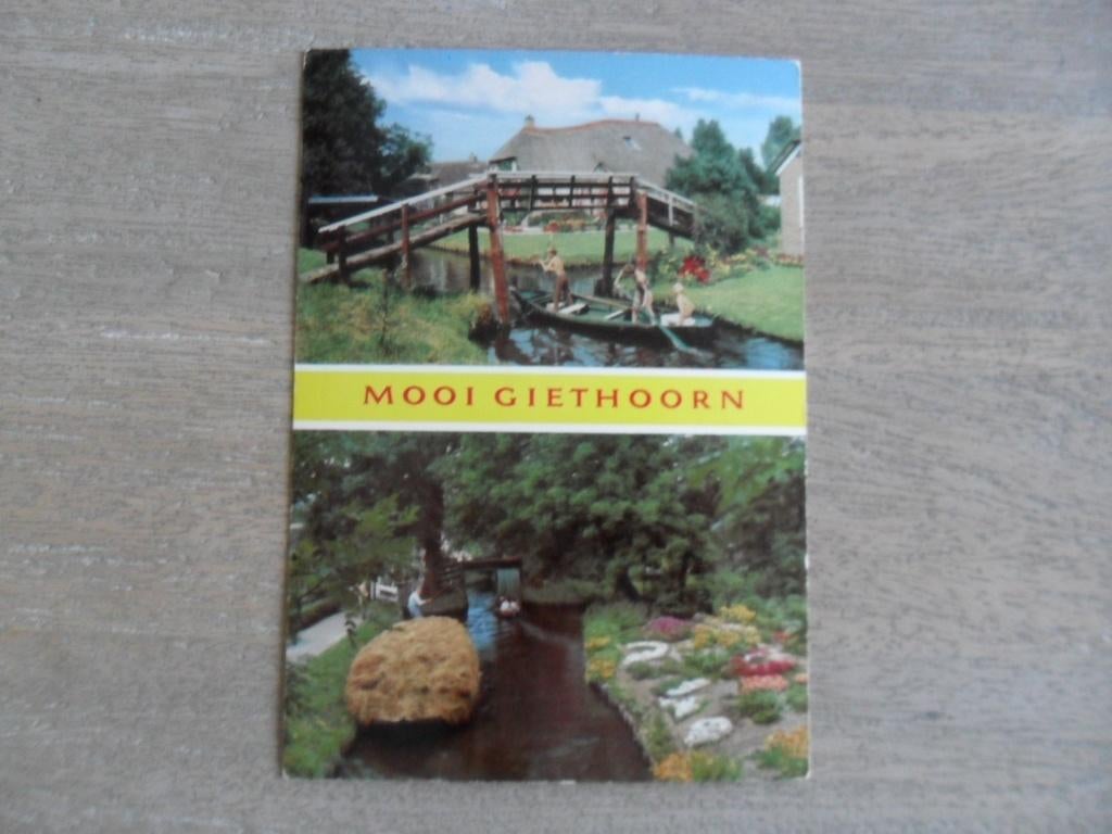 mooi Giethoorn, boot met hooi 1975, Verzenden, 1960 tot 1980, Gelopen, Overijssel