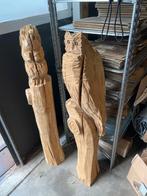Houten Beeld Sculptuur - Nu in de aanbieding wegens scheur!, Ophalen of Verzenden