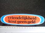 sticker daf logo vriendelijkheid kost geen geld, Verzenden, Zo goed als nieuw, Auto of Motor