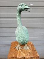 Brons kunstwerk van een Gans tuinbeeld beeld standbeeld, Tuin en Terras, Tuinbeelden, Verzenden, Zo goed als nieuw, Metaal, Dierenbeeld