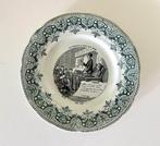 Frans Creil et Montereau bordje assiette parlante nr. 5 & 10, Antiek en Kunst, Antiek | Servies los, Ophalen of Verzenden
