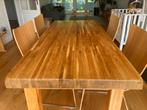 Massief eiken eettafel, Huis en Inrichting, Tafels | Eettafels, Ophalen, Eikenhout, 50 tot 100 cm, Zo goed als nieuw