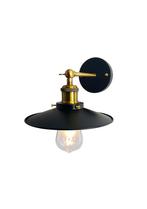 Capella Wandlamp - Zwart, Goud - Industrieël, Ophalen of Verzenden, Nieuw, Metaal