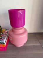 Roze decor vaas, Overige kleuren, Ophalen of Verzenden, Minder dan 50 cm, Glas