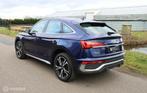 Audi Q5 sportback 45 TFSI Quattro / S-Line / Navi / Carplay, Gebruikt, Zwart, 4 cilinders, Blauw
