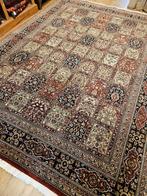 Vintage handgeknoopt oosters tapijt ghom met zijde 350x250, 200 cm of meer, 200 cm of meer, Gebruikt, Rechthoekig
