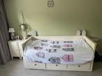 Hemnes bed Ikea ook als bedbank te gebruiken, 160 cm, Gebruikt, Eenpersoons, Wit