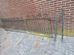 Smeedijzeren hek met poort en palen, Tuin en Terras, Ophalen, Met poort, Gebruikt, Sierhekwerk
