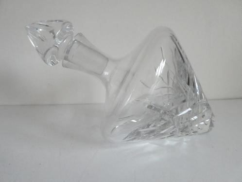 Boheems Kristallen puntkaraf diamant / ruit handgeslepen, Antiek en Kunst, Antiek | Glas en Kristal, Ophalen of Verzenden