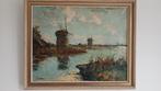Antiek schilderij Hollands tafereel, Ophalen of Verzenden