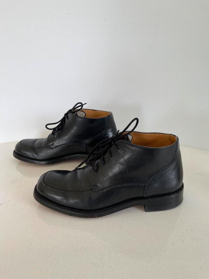 Yoyoli 206) Van Lier 7 1/2 (41 ) zwart leren veter boots, Kleding | Heren, Schoenen, Zo goed als nieuw, Boots, Zwart, Ophalen of Verzenden