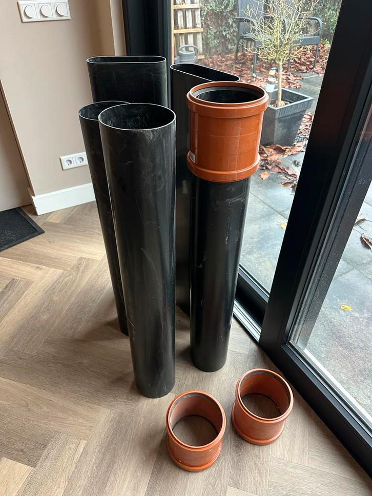 Afzuigkap Buizen: Plat & Rond + Koppelstukken, Doe-het-zelf en Verbouw, Buizen en Afvoer, Gebruikt, Rechte buis, Pvc, Minder dan 2 meter