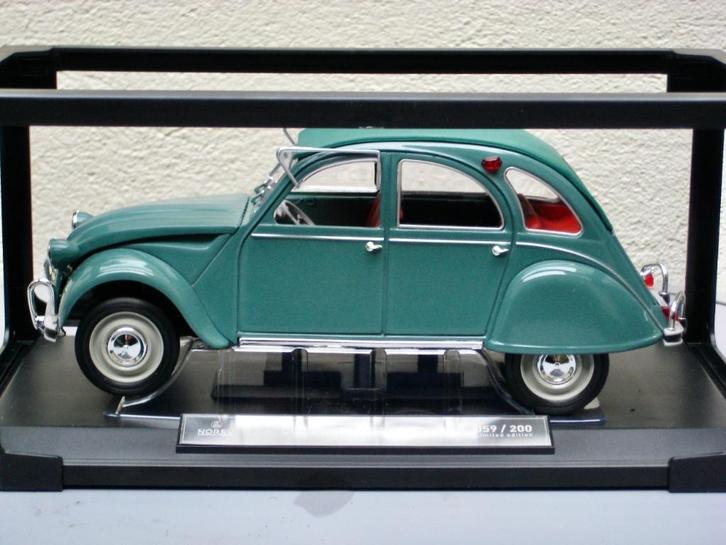Citroen 2CV AZAM 1966 groen Agave Norev 1:18, Hobby en Vrije tijd, Modelauto's | 1:18, Nieuw, Auto, Norev, Ophalen of Verzenden