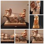 Antiek Romeins Strijdwagen Sculptuur, Antiek en Kunst, Verzenden