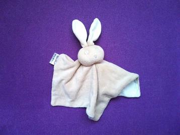 BAMBINO Knuffeldoekje KONIJN. BEIGE-TAUPE MET WIT **Nieuw** beschikbaar voor biedingen