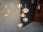 Vintage Zweedse glazen hanglamp, vide, Gebruikt, Vintage, Ophalen of Verzenden, Glas