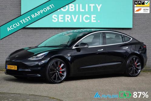 Tesla Model 3 Performance AWD 75 kWh SOH87% Pano AutoPilot L, Auto's, Tesla, Bedrijf, Te koop, Model 3, 4x4, ABS, Airbags, Airconditioning