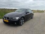 BMW 335 Cabrio AUT 2007 Zwart M-pakket/keyless, Auto's, Automaat, Achterwielaandrijving, Cabriolet, Zwart