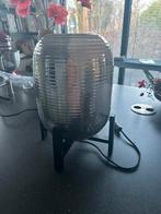 Stijlvolle lamp met metalen voet, Gebruikt, Ophalen of Verzenden, Glas, Minder dan 100 cm