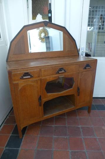 Prachtig Art-Deco dressoir  met spiegel  beschikbaar voor biedingen
