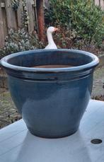 Bloempot  35 cm 
Zacht BLAUW, Tuin en Terras, Ophalen, Steen, Gebruikt, Minder dan 60 cm