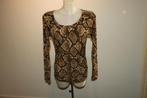 Michael Kors snake print stretch truitje top label achterkan, Kleding | Dames, Tops, Bruin, Lange mouw, Zo goed als nieuw, Maat 36 (S)