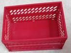 Te Koop: Een rood, opvouwbaar kratje., Doe-het-zelf en Verbouw, Kratten en Dozen, Gebruikt, Opvouwbaar, Minder dan 35 cm, Minder dan 50 cm