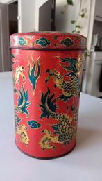 Oud blik met Chinese draken., Verzamelen, Blikken, Ophalen of Verzenden, Gebruikt, Overige