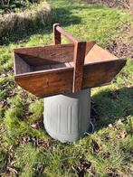 Robuuste antieke houten plukbak / oogstmand - brocante, Ophalen