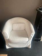 IKEA Fauteuil toellstra met Witte Hoes, Ophalen of Verzenden, Gebruikt, Stof, 75 tot 100 cm