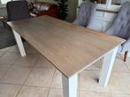 Stevige eikenhouten eettafel 190 x 90 cm, Ophalen, Gebruikt, Eikenhout, 50 tot 100 cm