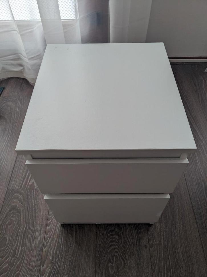 IKEA KULLEN ladekastje/nachtkastje wit 35x49 cm, Huis en Inrichting, Slaapkamer | Nachtkastjes, Gebruikt, Minder dan 55 cm, Minder dan 45 cm