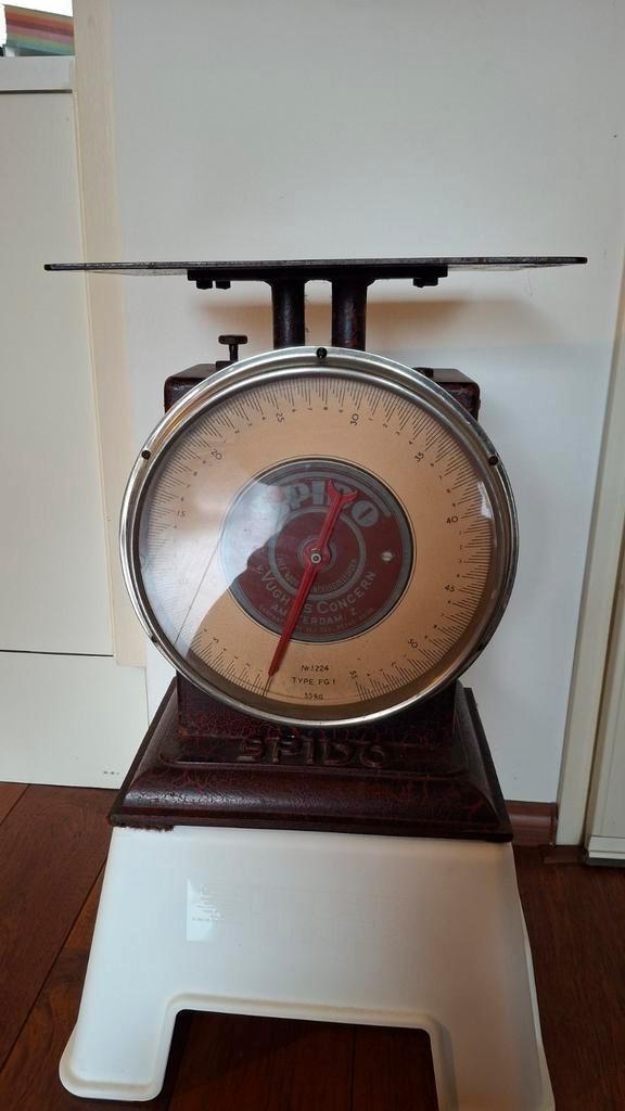 Antieke Spido Weegschaal, Antiek en Kunst, Antiek | Woonaccessoires, Ophalen of Verzenden