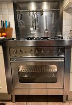 Solitaire RVS gasfornuis + elektrische oven 90cm, Witgoed en Apparatuur, Fornuizen, Ophalen, Gebruikt, 60 cm of meer, Gas