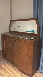 Antieke buffetkast met marmeren blad en spiegel, Antiek en Kunst, Ophalen