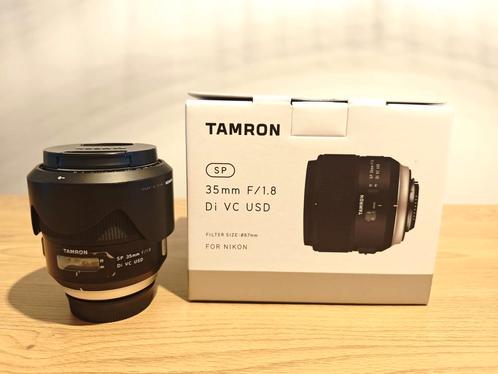 Tamron 35 mm 1.8 Di VC USD Nikon F, Audio, Tv en Foto, Fotografie | Lenzen en Objectieven, Zo goed als nieuw, Groothoeklens, Ophalen of Verzenden
