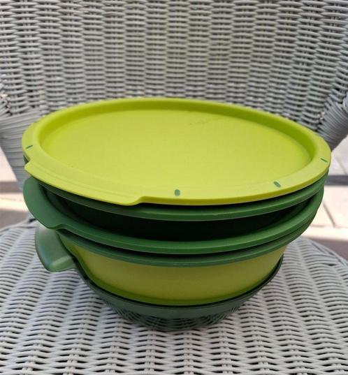 Microgourmet, 5 delig en meer Tupperware, Huis en Inrichting, Keuken | Tupperware, Zo goed als nieuw, Schaal, Groen, Ophalen of Verzenden