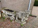 Stenen paarden en wagen, Tuin en Terras, Ophalen, Gebruikt, Steen