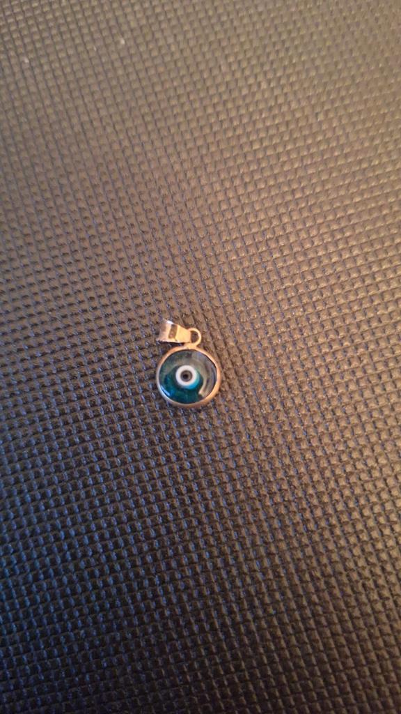 Gouden Boze Oog Hanger met Steen, Sieraden, Tassen en Uiterlijk, Kettinghangers, Nieuw, Goud, Goud, Kruis of Symbool, Met edelsteen