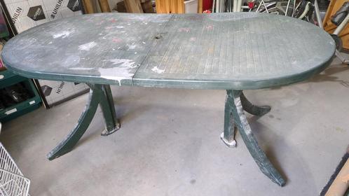 Tuintafel, Tuin en Terras, Tuintafels, Gebruikt, Rechthoekig, Hout, Ophalen