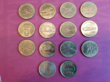 Shell herdenkingsmunten / Voetbal en Luchtvaart beschikbaar voor biedingen