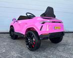 Lamborghini Urus 12v Roze RC - Leer - Rubberbanden - FM, Ophalen of Verzenden, Nieuw
