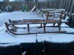 1 mooie houten, lange slee merk Davos met rugleuning, Kinderen en Baby's, Speelgoed | Buiten | Sleeën, Ophalen, Rugleuning, Zo goed als nieuw