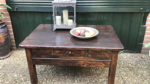 Oude antieke salontafel heel robuuste uitvoering ., Antiek en Kunst, Antiek | Meubels | Tafels, Ophalen of Verzenden