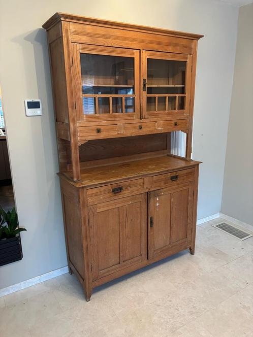 Oud Hollandse 4 deurs, 5 lades kast, Huis en Inrichting, Kasten | Buffetkasten, Gebruikt, 200 cm of meer, 100 tot 150 cm, 25 tot 50 cm